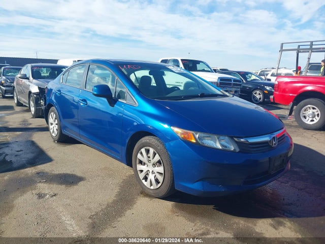 2012 HONDA CIVIC LX VIN: 19XFB2F57CE350059
