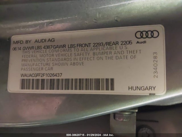 WAUACGFF2F1026437 Audi A3 1.8t Premium