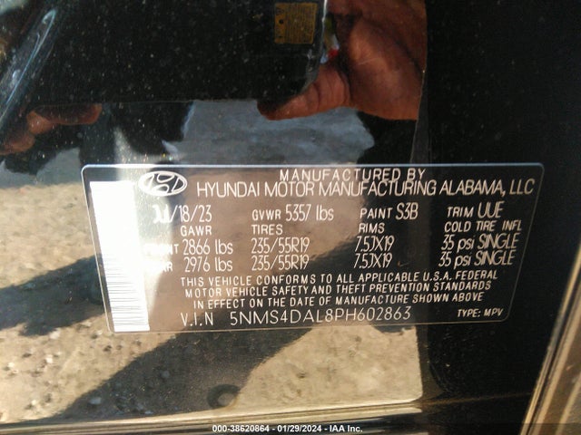 Hyundai Santa Fe Limited 2023 5NMS4DAL8PH602863 Image 9