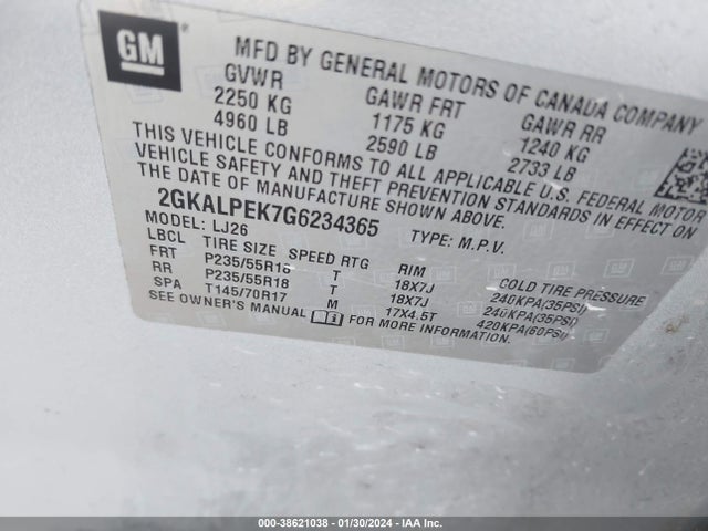GMC Terrain Slt 2016 2GKALPEK7G6234365 Image 9
