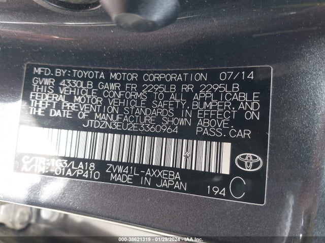 Toyota Prius V Five 2014 JTDZN3EU2E3360964 Image 9