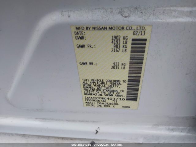 2013 NISSAN LEAF 1N4AZ0CPXDC403710 Photo 8