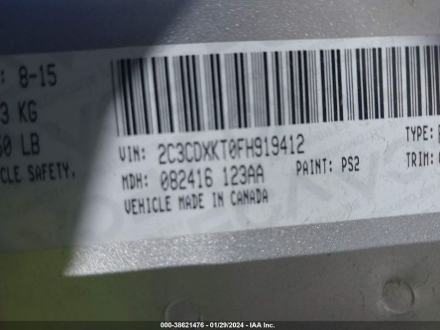 2015 DODGE CHARGER 2C3CDXKT0FH919412 Photo 8