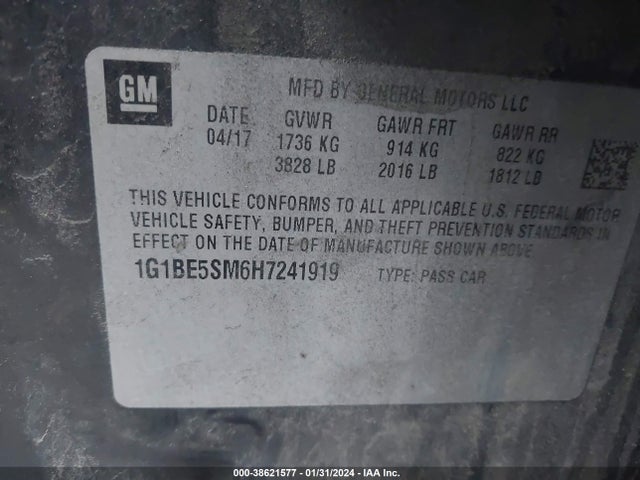 Chevrolet Cruze Lt Auto 2017 1G1BE5SM6H7241919 Image 9