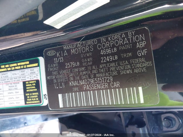 KIA Cadenza Premium 2014 KNALN4D79E5151729 Image 9
