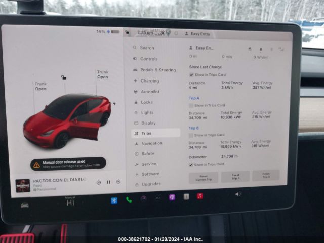 5YJYGAEE9MF180160 Tesla Model Y Long Range Dual Motor All-wheel Drive