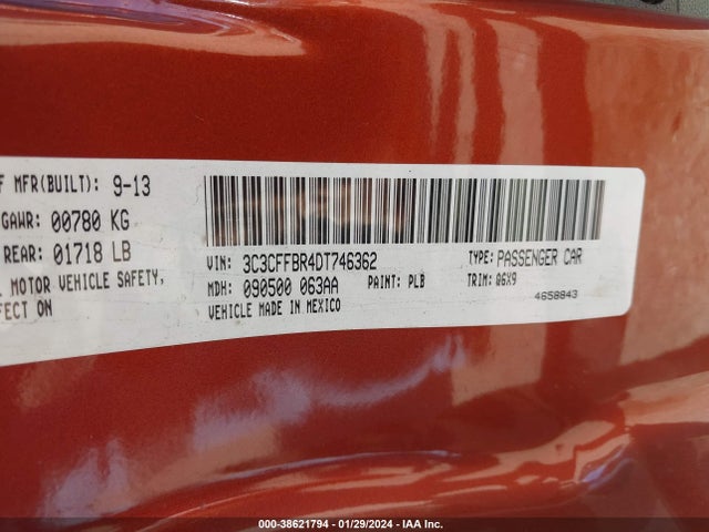 2013 FIAT 500 3C3CFFBR4DT746362 Photo 8