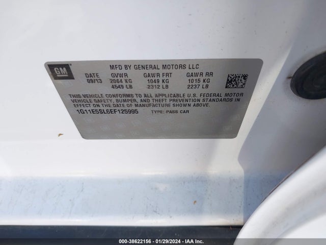 Chevrolet MALIBU 2LT 2014 1G11E5SL6EF125995 Image 9