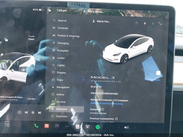 Tesla Model 3 Long Range/mid Range/standard Range/standard Range Plus 2019 5YJ3E1EA2KF401463 Image 7