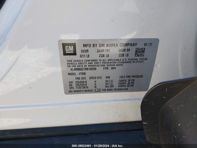 KL4MMBS27MB180596 Buick Encore Gx Fwd Preferred