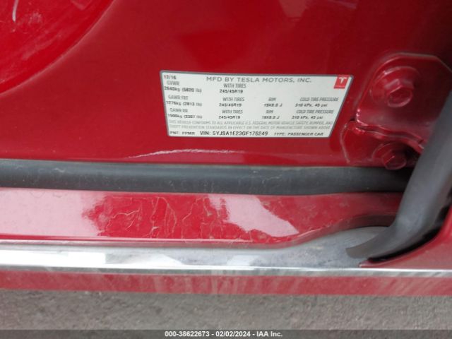 5YJSA1E23GF176249 Tesla Model S 60d/70d/75d/85d/90d