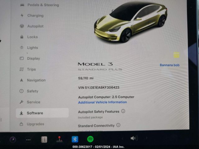 5YJ3E1EA8KF306423 Tesla MODEL 3