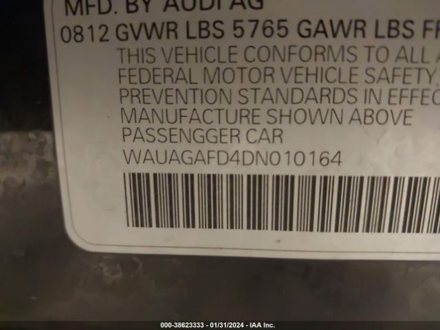 2013 AUDI A8 WAUAGAFD4DN010164 Photo 8