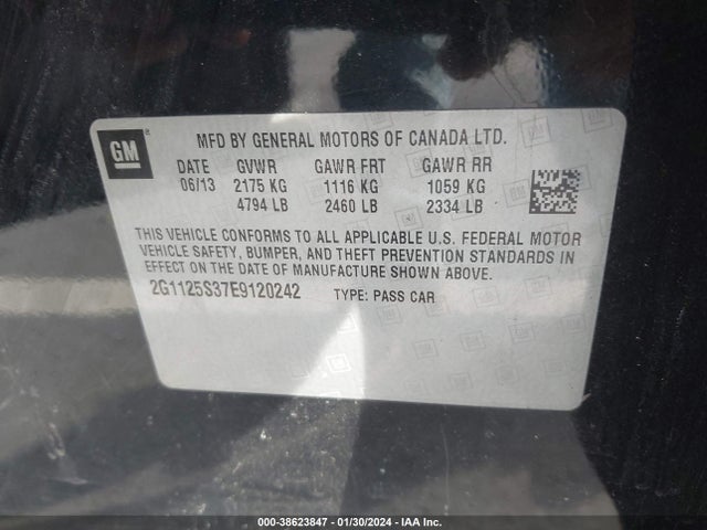 Chevrolet Impala 2lt 2014 2G1125S37E9120242 Image 9