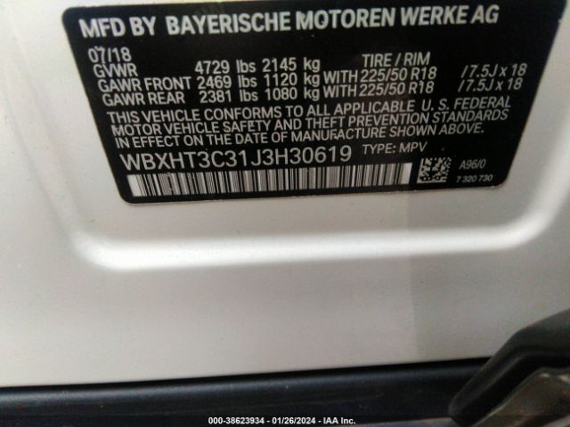 WBXHT3C31J3H30619 BMW X1 Xdrive28i