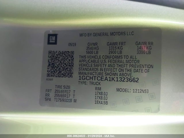 Chevrolet Colorado Lt 2019 1GCHTCEA1K1323662 Image 9
