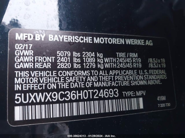 5UXWX9C36H0T24693 BMW X3 Xdrive28i