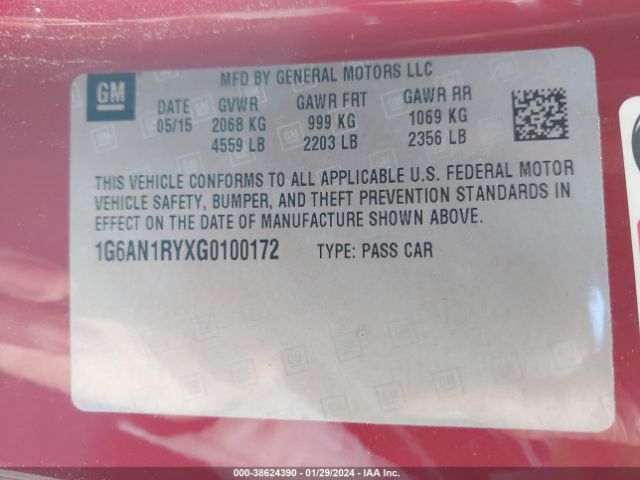 1G6AN1RYXG0100172 Cadillac ATS-V
