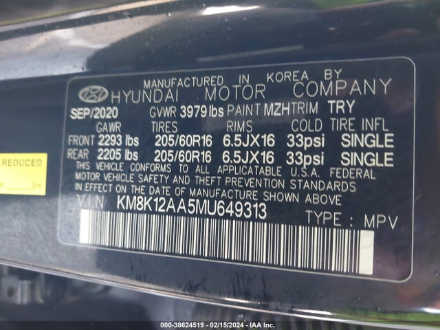 Hyundai Kona Se 2021 KM8K12AA5MU649313 Image 7