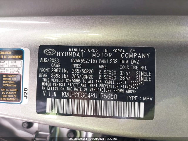 Genesis Gv80 3.5t Awd 2024 KMUHCESC4RU175658 Image 9