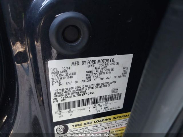1FMJU1LT0FEF12451 Ford Expedition Platinum