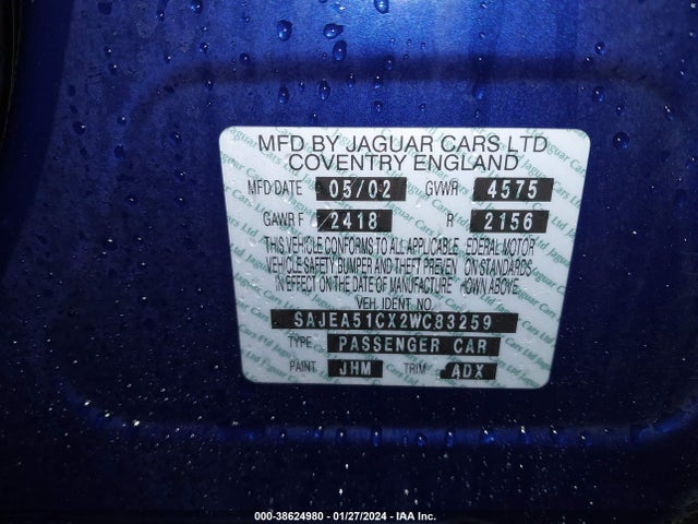 2002 JAGUAR X-TYPE SAJEA51CX2WC83259 Photo 8