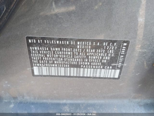 3VWN57BU0MM103368 Volkswagen Jetta 1.4t R-line/1.4t S
