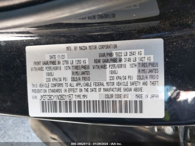 2022 MAZDA CX-9 JM3TCBCY1N0601157 Photo 8