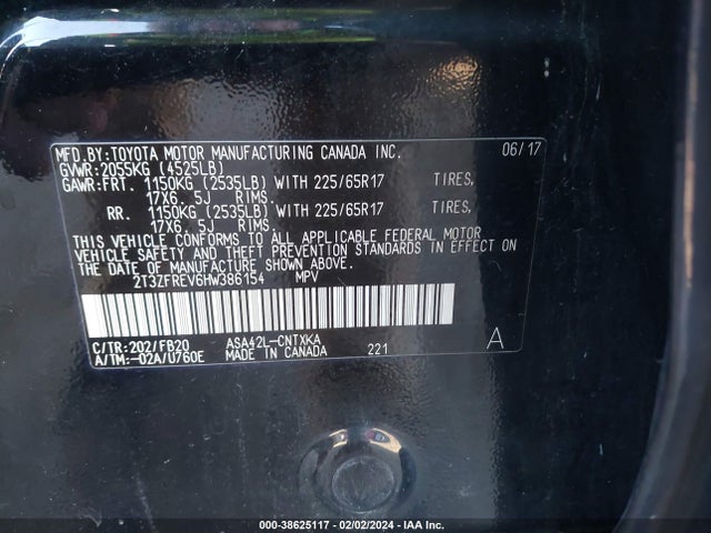 Toyota RAV4 LE 2017 2T3ZFREV6HW386154 Image 9