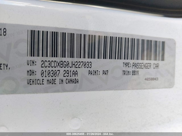 Dodge Charger Sxt Rwd 2018 2C3CDXBG0JH227033 Image 9