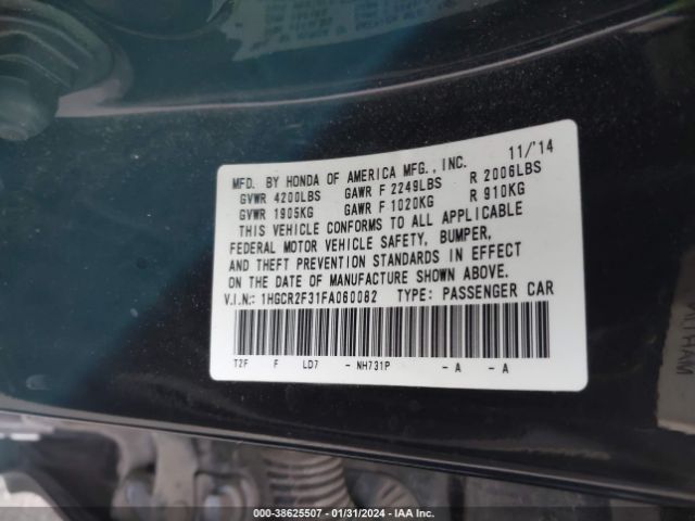 1HGCR2F31FA060082 Honda ACCORD LX