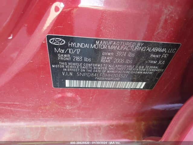 Hyundai 2017 2017 5NPD84LF0HH203521 Image 26