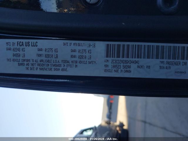 2C3CDZAG9GH344941 Dodge Challenger Sxt Plus