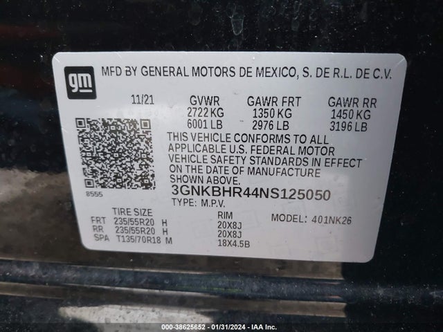 Chevrolet Blazer Awd 2lt 2022 3GNKBHR44NS125050 Image 9