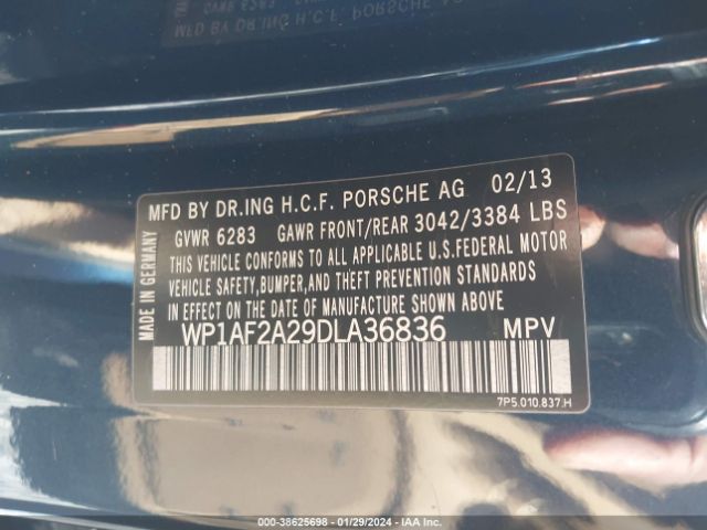 2013 PORSCHE CAYENNE WP1AF2A29DLA36836 Photo 8