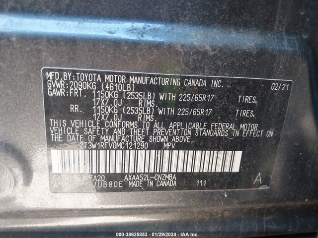 Toyota Rav4 Xle 2021 2T3W1RFV0MC121290 Image 9