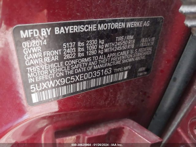 5UXWX9C5XE0D35163 BMW X3 Xdrive28i