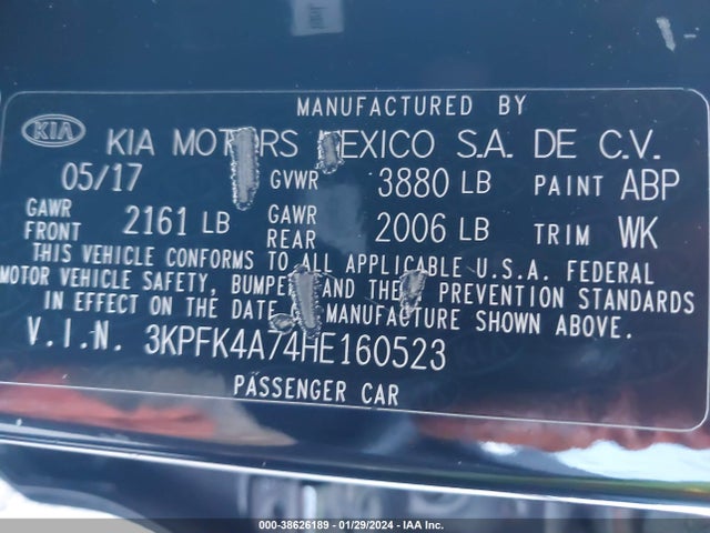 KIA FORTE LX 2017 3KPFK4A74HE160523 Image 9