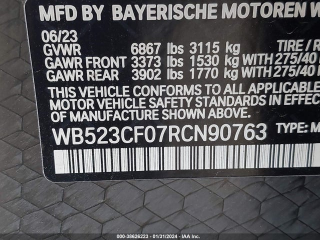 WB523CF07RCN90763 BMW Ix Xdrive50