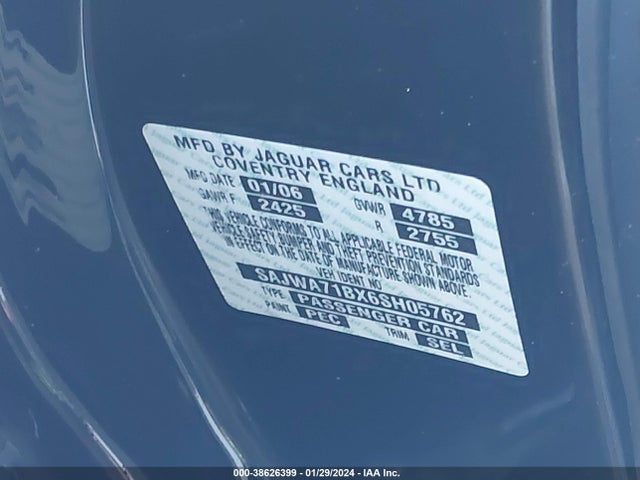 2006 JAGUAR XJ SAJWA71BX6SH05762 Photo 8