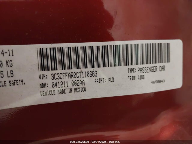 2012 FIAT 500 3C3CFFAR0CT110683 Photo 8