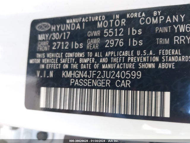 Genesis G80 5.0 Ultimate 2018 KMHGN4JF2JU240599 Image 9