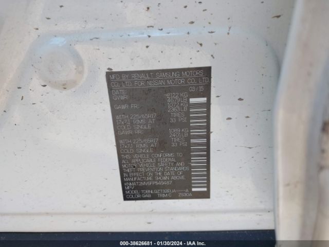 KNMAT2MV6FP549487 Nissan ROGUE SV