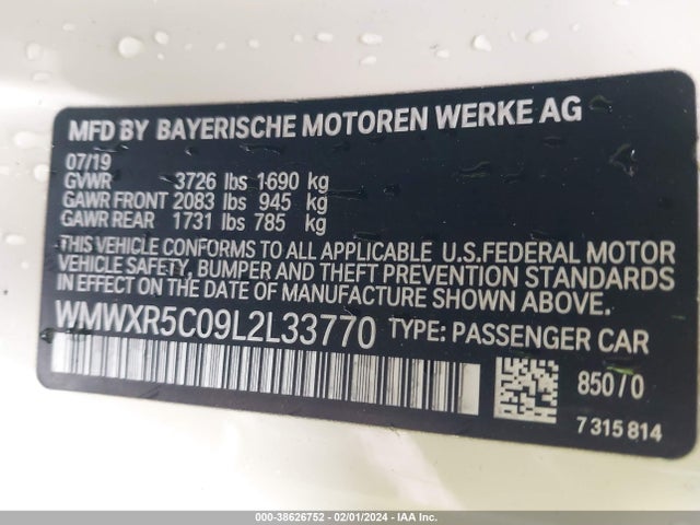 2020 MINI HARDTOP WMWXR5C09L2L33770 Photo 8