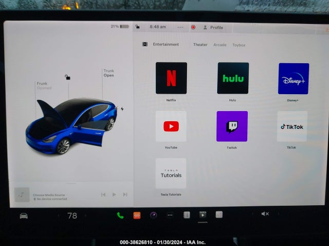2018 TESLA MODEL 3 LONG RANGE/PERFORMANCE VIN: 5YJ3E1EB2JF092018