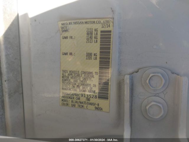 1N4AA5AP6EC913528 Nissan Maxima 3.5 Sv