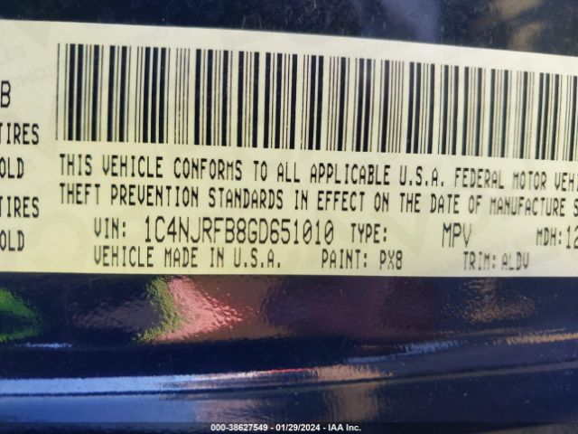 2016 JEEP PATRIOT 1C4NJRFB8GD651010 Photo 8