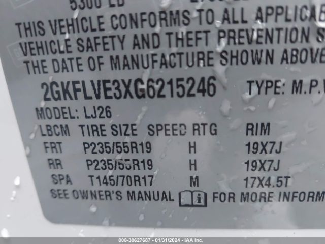 2GKFLVE3XG6215246 GMC Terrain Denali