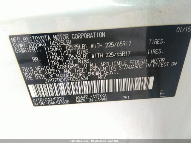 Toyota RAV4 LE 2015 JTMZFREV2FD052634 Image 9