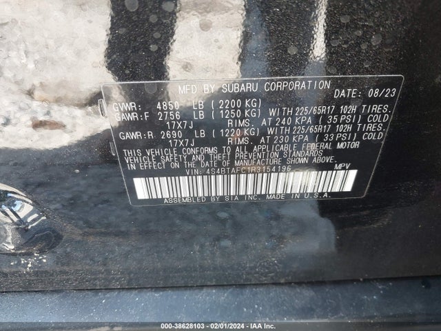 Subaru Outback Premium 2024 4S4BTAFC1R3154196 Image 9